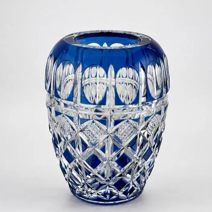 Val Saint Lambert - Vase - Aberdeen Taillé riche...