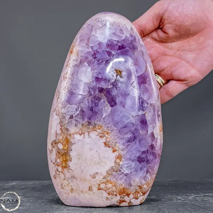 Amethyst & Pink Amethyst Freeform – elegant one-of-a-kind with delicate rosé