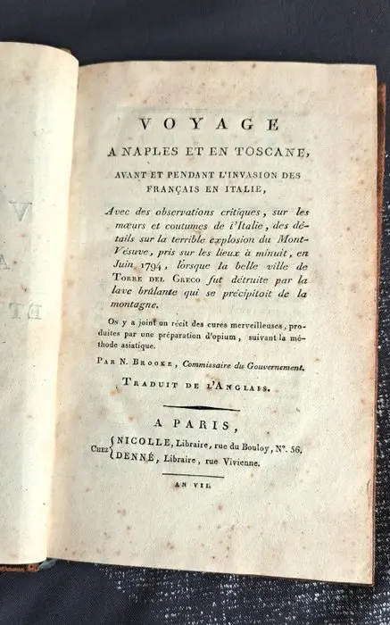 Brooke - Voyage à Naples et en Toscane - 1798