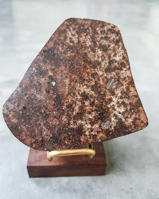 Chondrite Chondrite Meteorite - Height: 8.2 cm - Width: 7.5 cm - 238 g - (1)