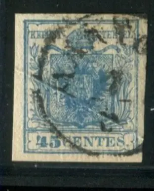 Italian Ancient States - Lombardo Veneto 1851 - 45 cents...
