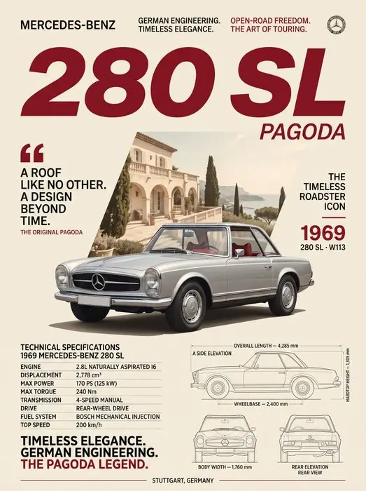 Shmidt.Art - Mercedes-Benz - 280 SL Pagoda - 1960s
