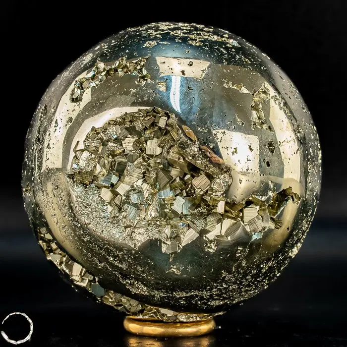 Radiant treasure of the Earth – Breathtaking pyrite sphere- 1453.22 g