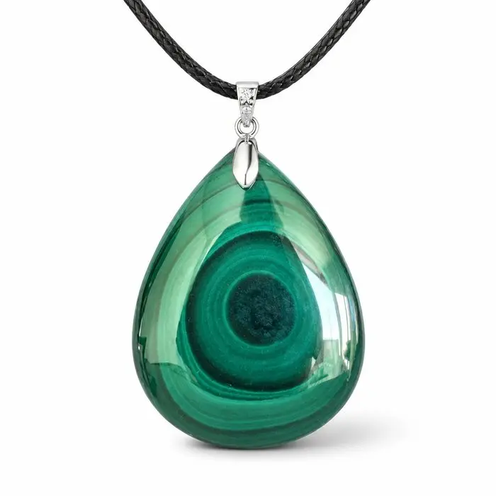 - 925 silver - Malachite - Pendant