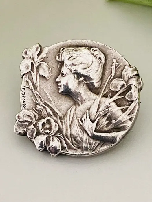 Silver, E. Dropsy (1848-1923) - Maison Savard - Art Nouveau - France - Brooch