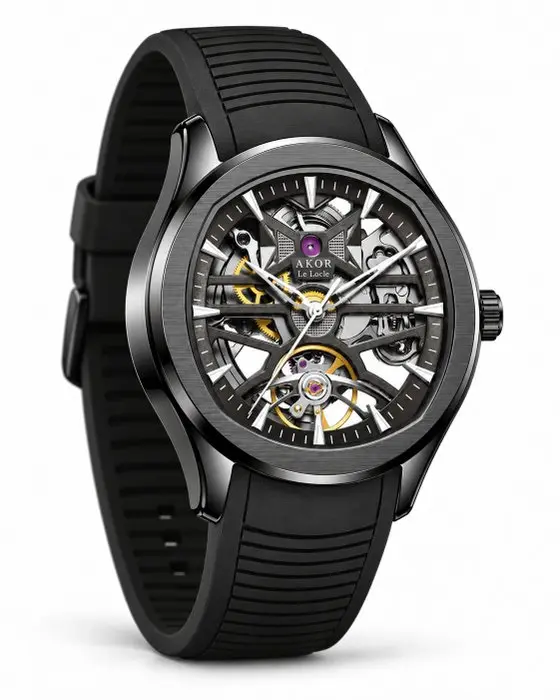AKOR Le Locle - Axiom Black — Automatique Squelette - No...