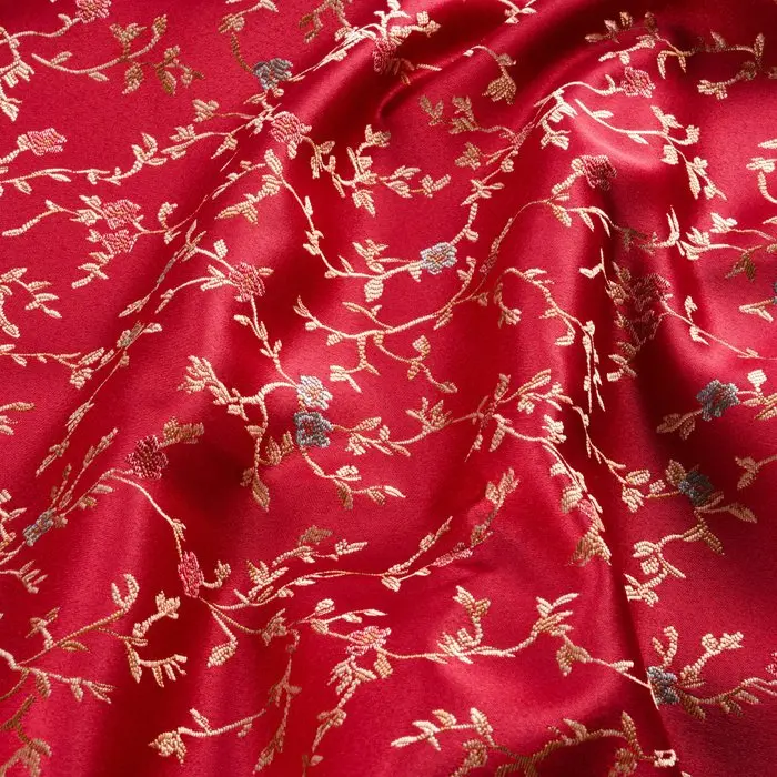 Exclusive GCFabrics – Floral Jacquard Fabric in Bordeaux...