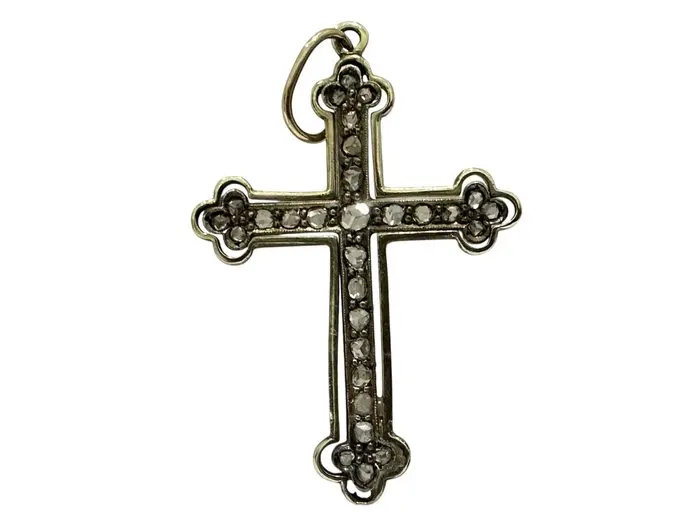 Pendant - 12 kt. White gold - 1.55ct. tw. Diamond (Natural) - Diamond