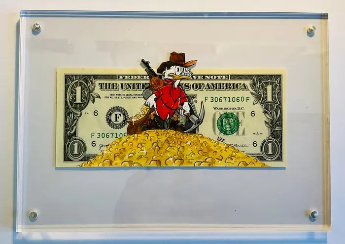 Lex (1979) - Uncle Scrooge “Scrooge's Adventure” Dollar Bill -frame included-
