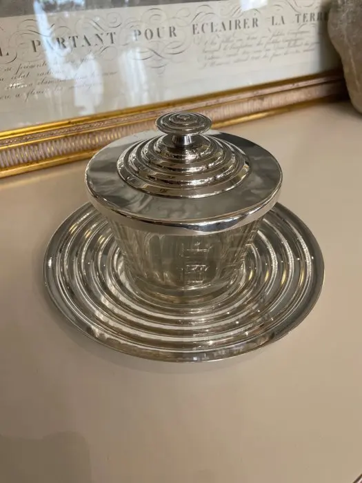 Christofle - Luc Lanel - Bowl - Ondulations - Glass, Silverplated