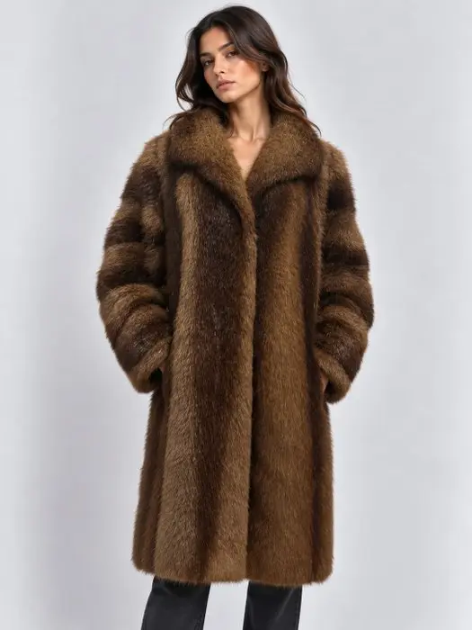 Vintage Luxury Beaver Fur Coat, Artisan Furrier - Fur coat - Vintage