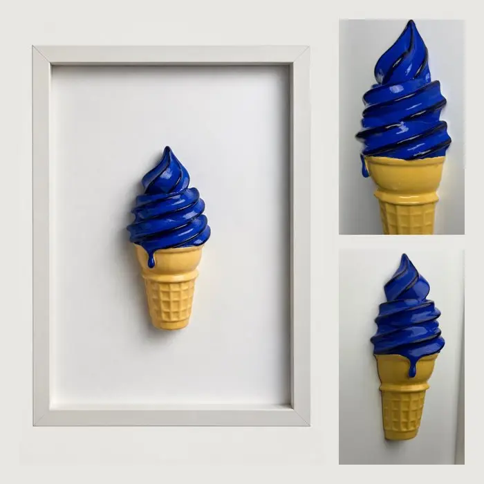 Henevor - Endless Summer | Blueberry | Hand Painted Ice Cream Sculpture