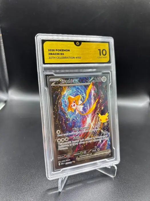 Pokémon - 1 Graded card - Jirachi 155 30TH Anniversary Full art - GG 10