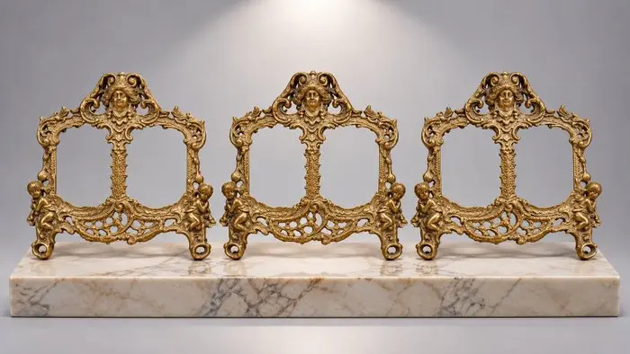 Wall decoration (3) - Belgium - brass photo frames