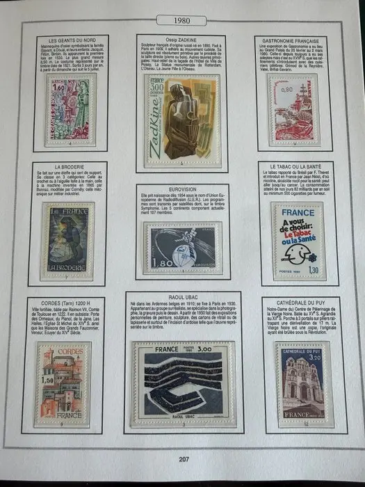 France - Complete years '1980/1985' including varieties