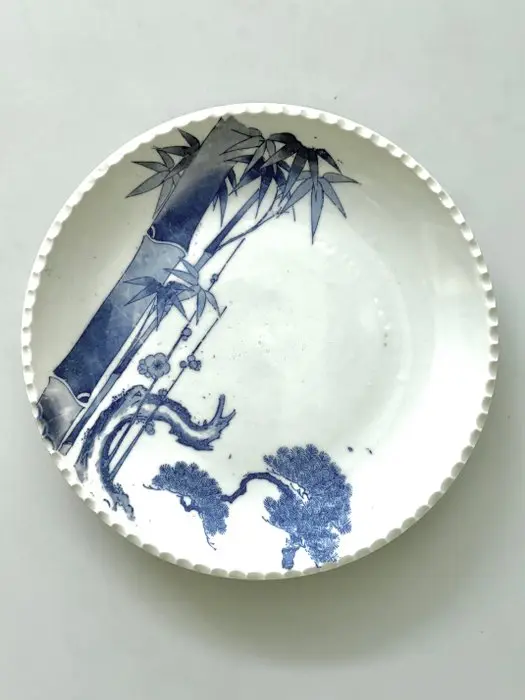 Plate - Arita Igezara , Uwataki Kiln - Porcelain - Three Friends of Winter
