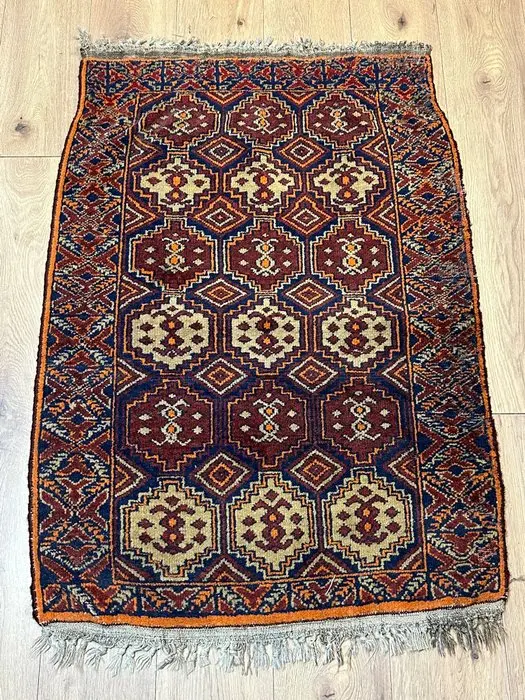Exclusive antique Shirvan Caucasian knotted rug with a...