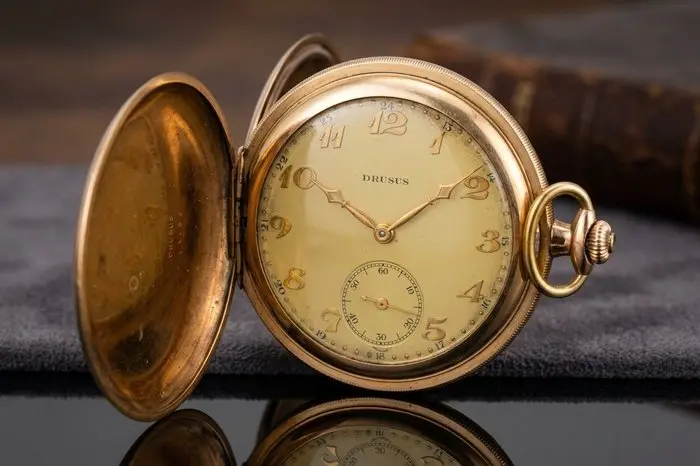 orologio Savonette "Drusus" anni 20 Gold Double - 1900-1949