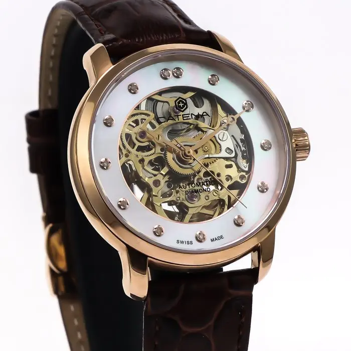 Catena - Skeleton Diamond Automatic Swiss Watch...