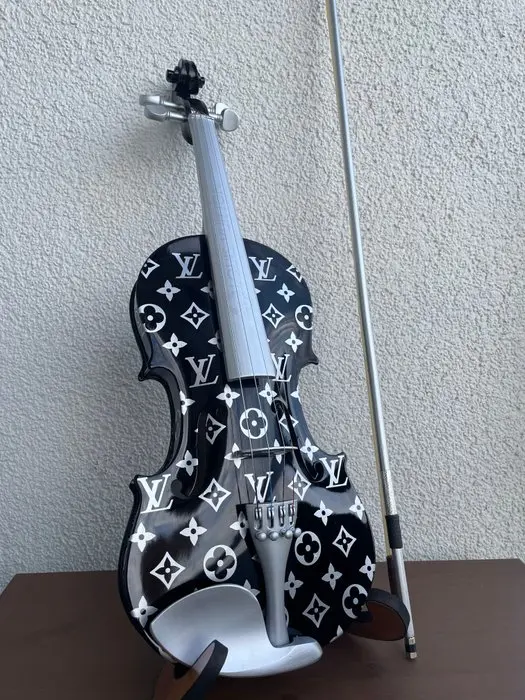 J.Reinhardt - Custom Louis Vuitton Violin - Noir & Silver