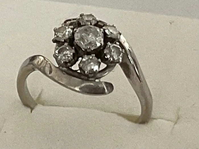 Ring - 14 kt. White gold - 1.00ct. tw. Diamond (Natural) - Diamond