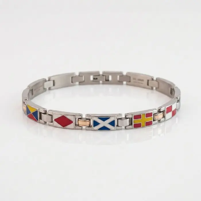 18 kt. - Base bracelet in surgical steel, Rose gold - Bracelet - Made in Italy