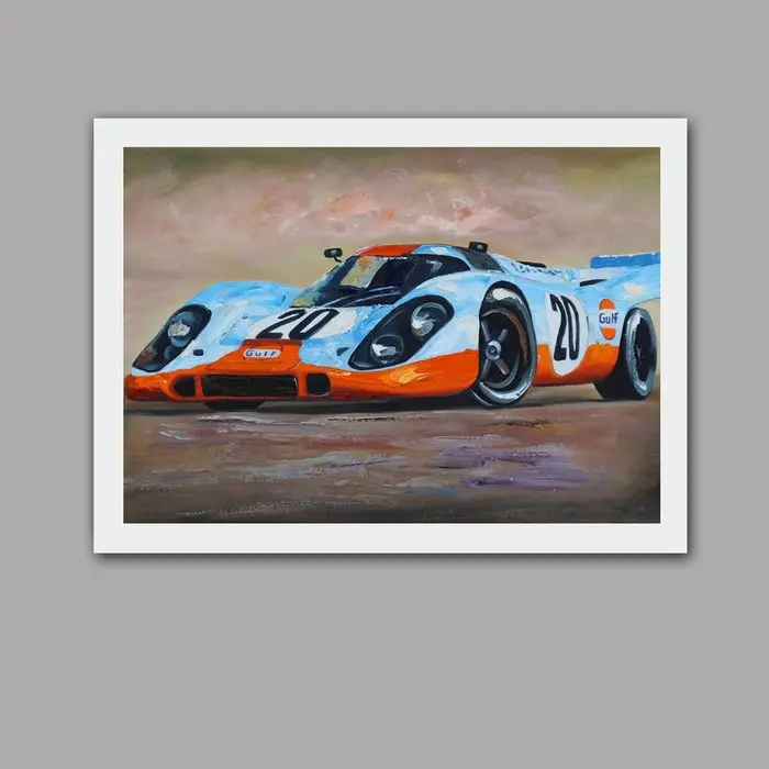 Artwork - Porsche - Prachtige litho / kunstdruk van Steve...