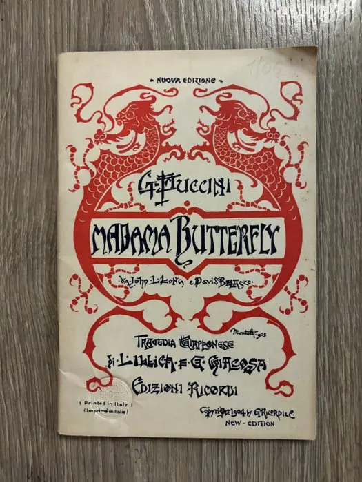 Puccini Giacomo - 1 St. Edition Madama Butterfly Rare First Edition - 1904-1904
