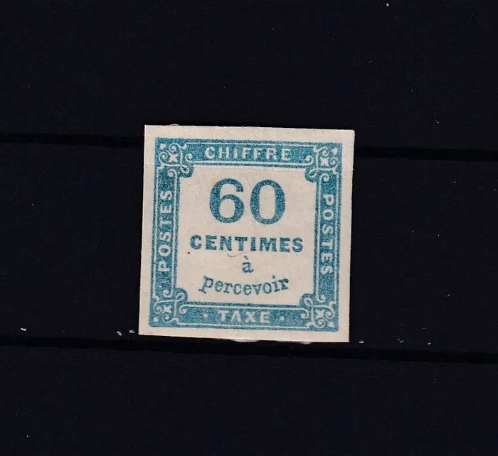 France 1878 - First choice, tax 60c blue - Yvert n°9