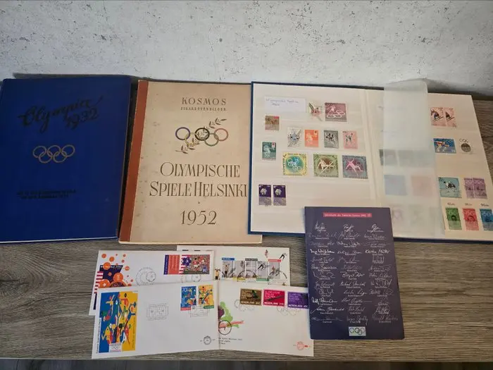 Memorabilia collection - Chromo albums and stamp album - Olympische Spelen