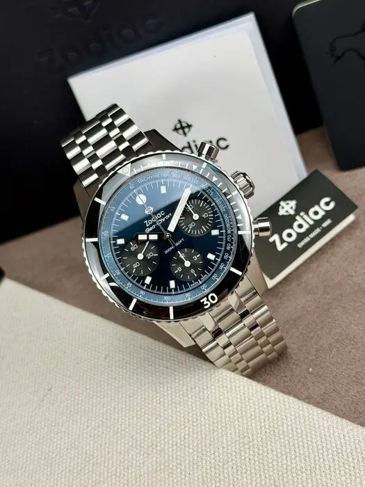 Zodiac - Sea-Chron Automatic Chronograph Blue - ZO3605 - Men - 2020-2025