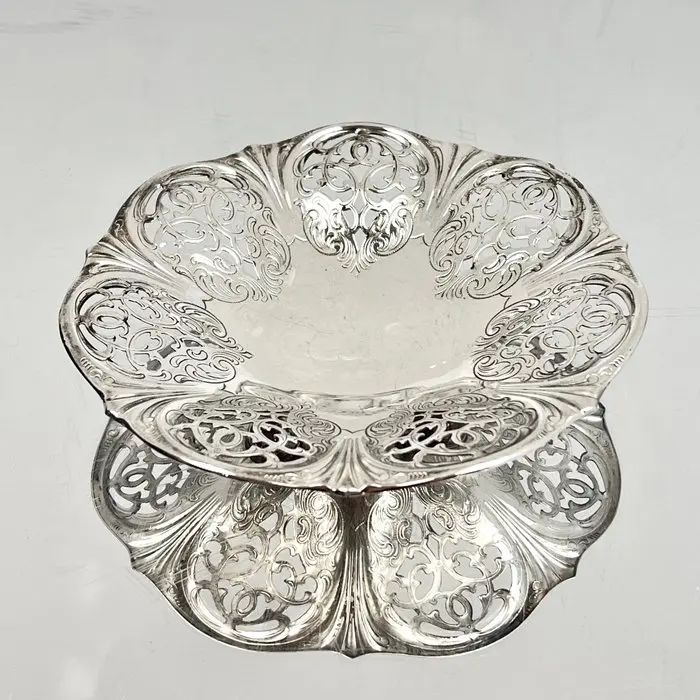 Basket - Rococo Revival Openwork - Silver - Bonbon / Praline 935