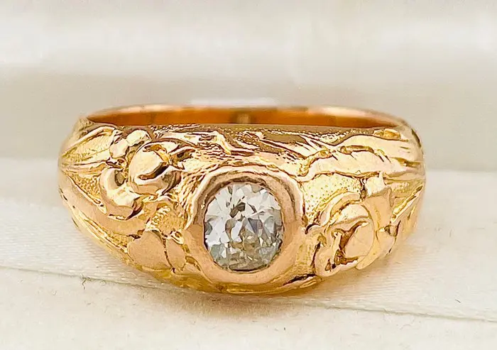 Ring - 18 kt. Yellow gold Diamond (Natural)