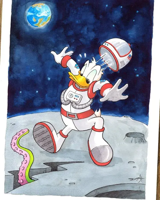 Jordi Juan Pujol - Donald Duck Space Surprise - Hand...