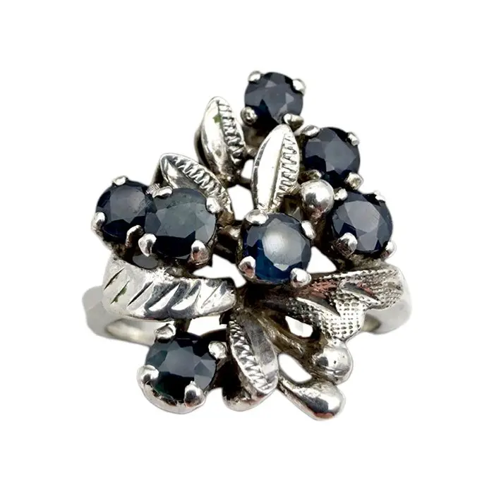 No reserve price - Ring Silver - Sapphire