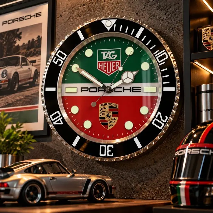 Wall clock - Steel - 2020+ - Porsche & TAG Heuer