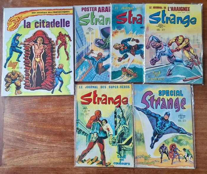 Strange / Les Quatre Fantastiques - 6 Magazines - First edition - 1974/1977
