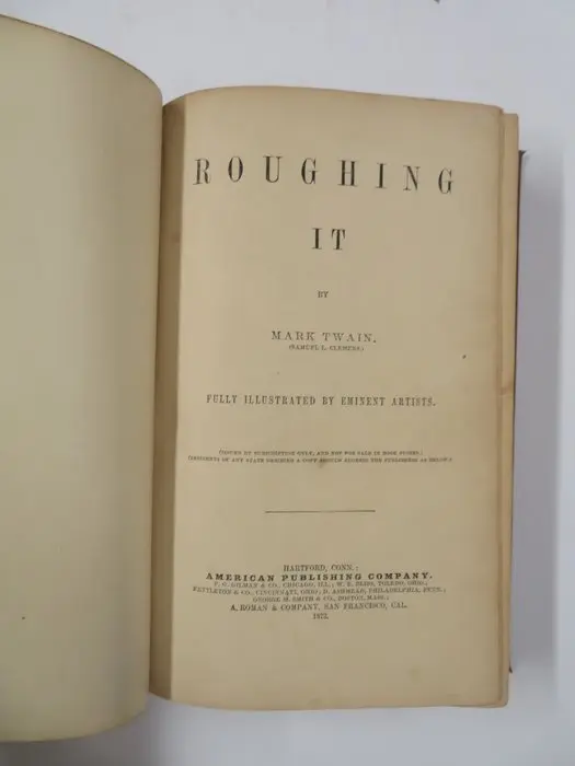 Mark Twain - Roughing It [first edition] - 1872
