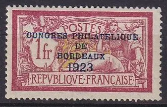 France 1923 - Congrès philatélique de Bordeaux 1fr (+2...