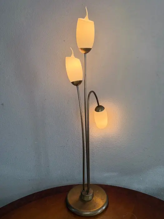 Steinhauer - Table lamp - Glass, Brass - tulip-shaped table lamp