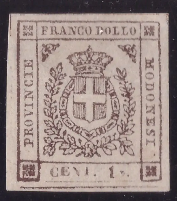 Italian Ancient States - Modena 1859 - Brown 15 centesimi with a deformed '5'