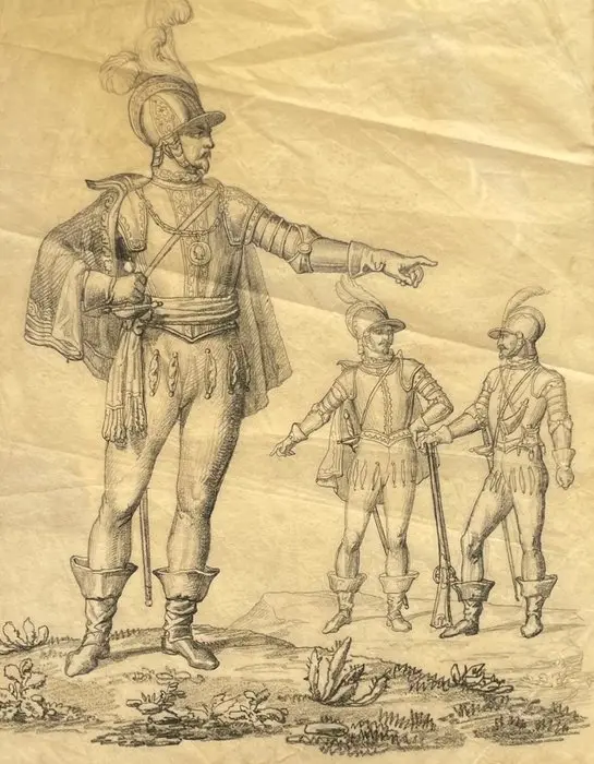 Ecole Française (XIXe) - Etude de Soldats - militaires...