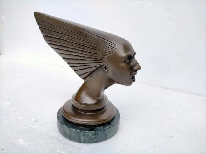 Sculpture, spirit of the wind - 18 cm - bronze marble