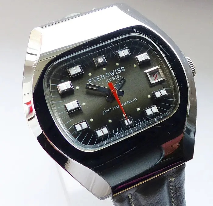 Ever-Swiss - Classic Space-Age Calendar 17Rubis - No...