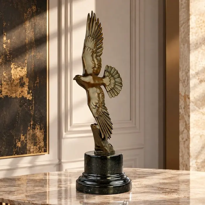 Milo (1910-1978) - Sculpture, Flying Pigeon - 39 cm - Bronze, Marble