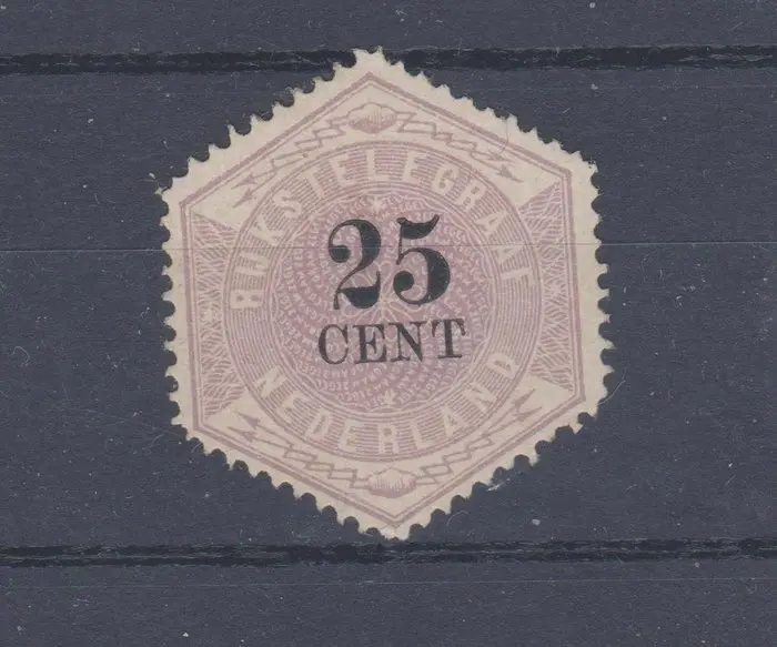Netherlands 1877/1903 - 25-cent Telegram stamp with small...