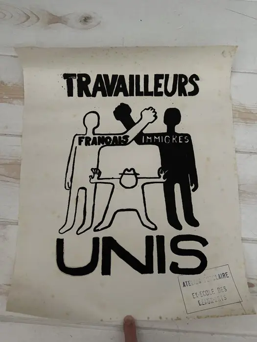 Atelier Populaire - Travailleurs français immigrés unis - 1960s