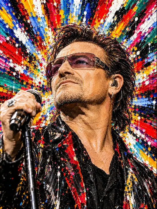 U2 - 3 copy of 5 - BONO - ART ICONIC EXPLOSION