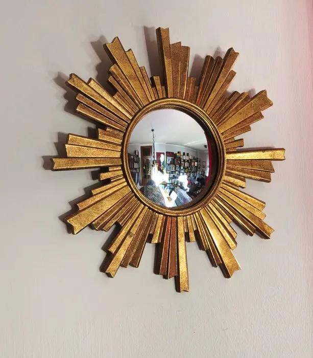 Wall mirror- Witch's Eye / Convex / Butler - Glass, Resin - Sun Convex Mirror