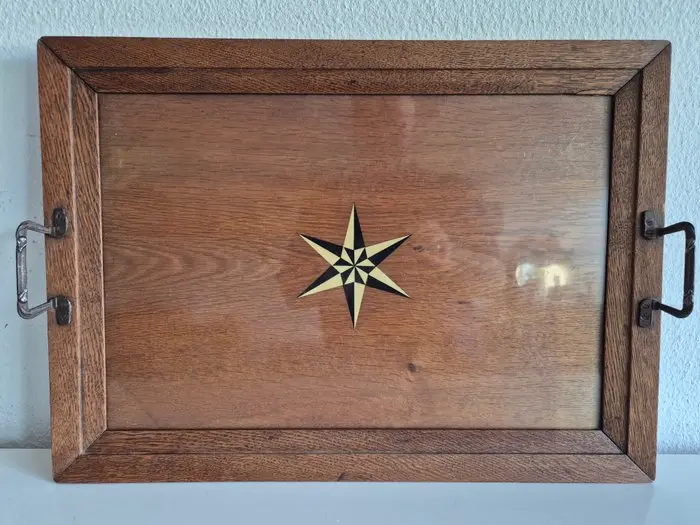 Tray - Oak - Art Deco style
